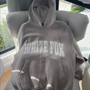 White Fox Gray Hoodie